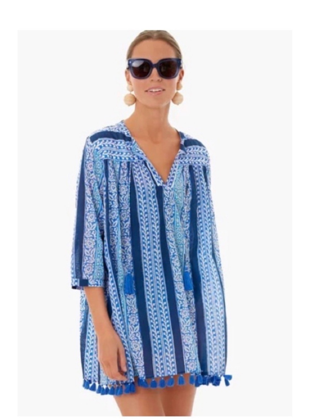 Roller Rabbit Blue SerafinaTassel Coverup